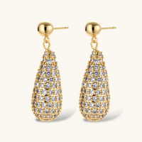 Product video showcasing Crystal Teardrop Necklace & Drop Earrings Set with sparkling crystal teardrop details and coordinated necklace and drop earrings | Olaty