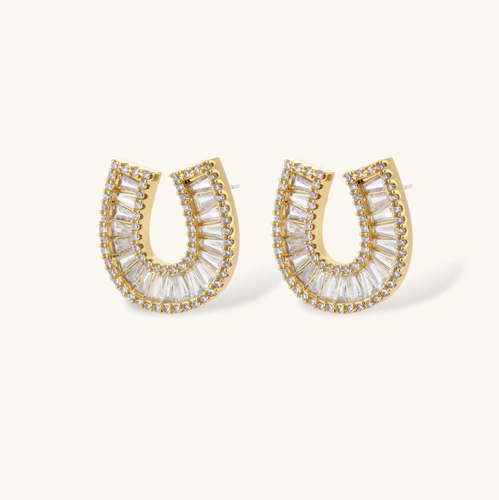 Product video showcasing Lucky Horseshoe Crystal Jewelry Set with sparkling crystal details, horseshoe-inspired design and coordinated jewelry pieces | Olaty