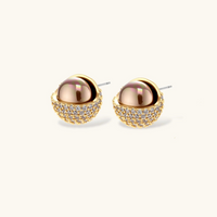 Product video showcasing Solar Sphere Necklace & Statement Stud Earrings Set with sculptural sphere details and coordinated necklace and statement stud earrings | Olaty