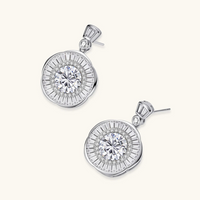 Product video showcasing GRA Certified Moissanite Diamond Celestial Drop Earrings with brilliant moissanite stones and sparkling celestial-inspired drop details | Olaty