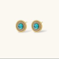 Product video showcasing Turquoise Halo Jewelry Set with vibrant turquoise details, halo-inspired design and coordinated jewelry pieces | Olaty