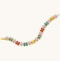 Product video showcasing Garden Bloom Multicolor Floral 3-Piece Jewelry Set with vibrant multicolor floral details and coordinated three-piece jewelry design | Olaty