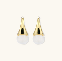 Product video showcasing Sculptural Cone Drop Hoop Earrings with bold cone-shaped drops, curved hoop silhouettes and polished sculptural details | Olaty