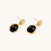 Product video showcasing Ripple Drop Agate Earrings with natural agate drops and sculptural ripple-inspired details | Olaty