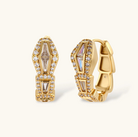 Product video showcasing Geometric Zirconia Necklace & Earrings Set with sparkling zirconia details, geometric design and coordinated necklace and earrings | Olaty