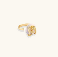 Product video showcasing Sculptural Baroque Pearl Rose Statement Ring with a lustrous baroque pearl, sculptural rose-inspired details and bold statement design | Olaty
