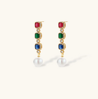 Product video showcasing Multicolor Zirconia Statement Jewelry Set with vibrant multicolor zirconia stones, bold statement details and coordinated jewelry pieces | Olaty