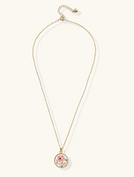 Product video showcasing Rose Garden Floral Pendant Necklace with colorful rose-inspired floral details and a gold-tone chain | Olaty