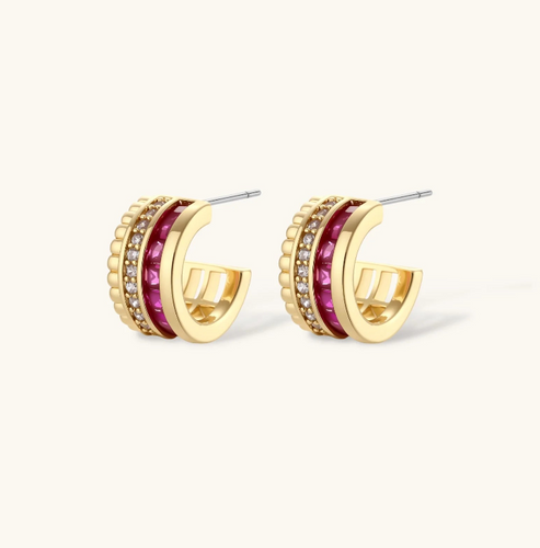 Product video showcasing Ruby Stack Jewelry Set with rich ruby red details, layered stack-inspired design and coordinated jewelry pieces | Olaty