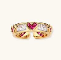 Product video showcasing Love + Logic Heart Zirconia Ring with sparkling zirconia details, heart-inspired accents and a contemporary statement design | Olaty