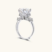 Product video showcasing GRA Certified Moissanite Diamond Promise Bow Statement Ring with brilliant moissanite stones, sparkling accents and an elegant bow-inspired statement design | Olaty