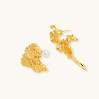 Product video showcasing Coral Reef Asymmetrical Studs with organic coral-inspired forms and distinctive asymmetrical sculptural details | Olaty