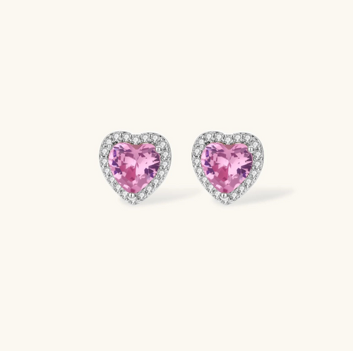 Product video showcasing Romance Heart Pink Zirconia Jewelry Set with sparkling pink zirconia stones, romantic heart-inspired details and coordinated jewelry pieces | Olaty
